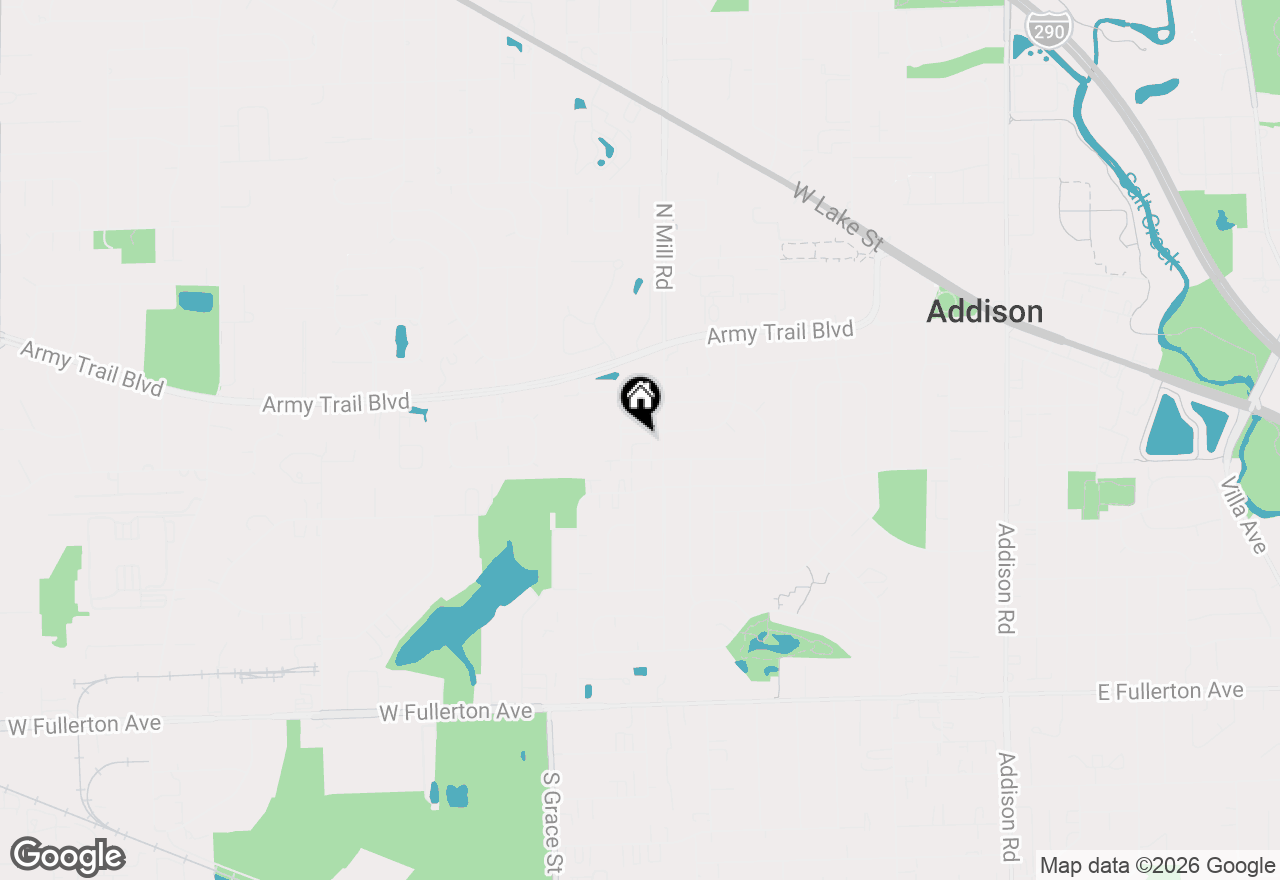 Map of 621 W Natalie Lane, Addison, IL 60101