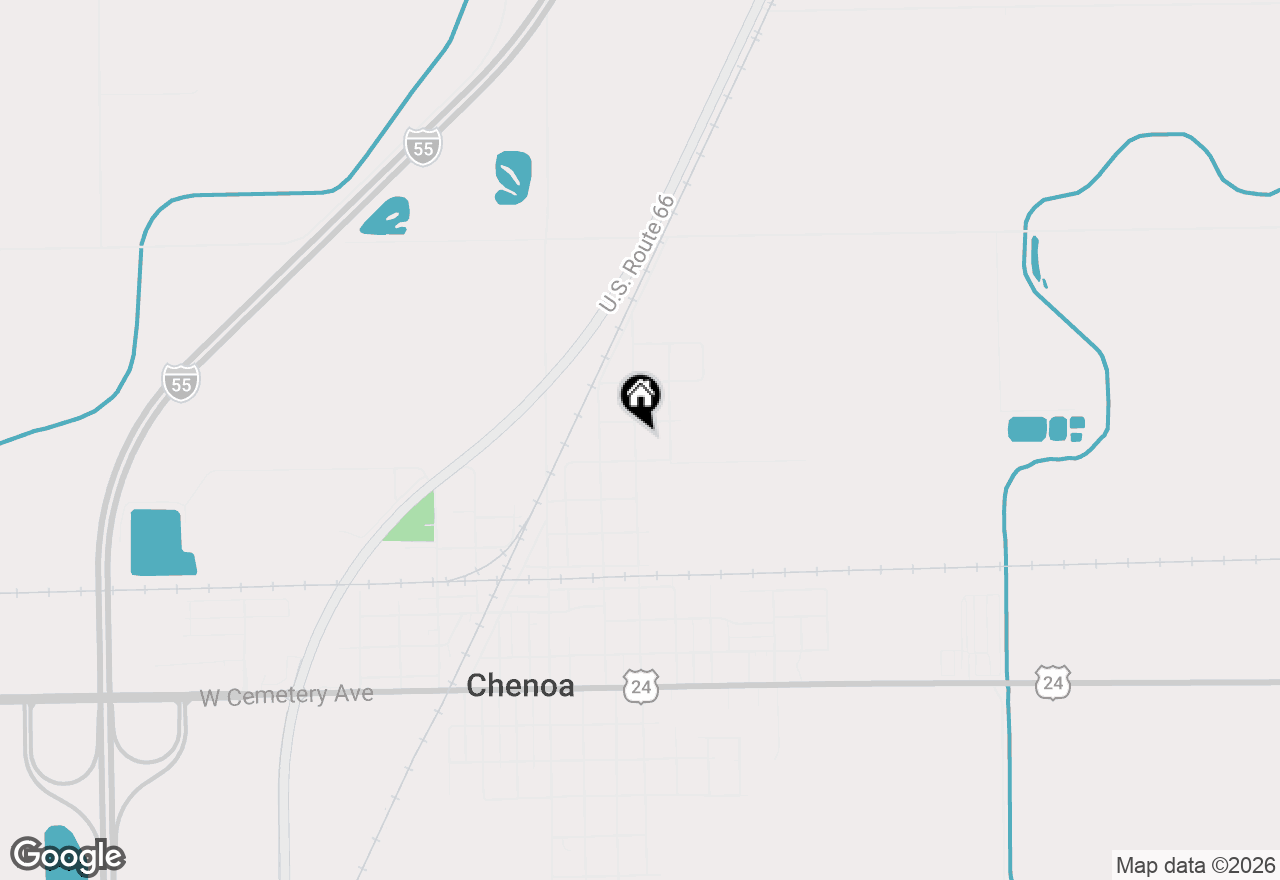Map of 414 N 3rd Avenue, Chenoa, IL 61726