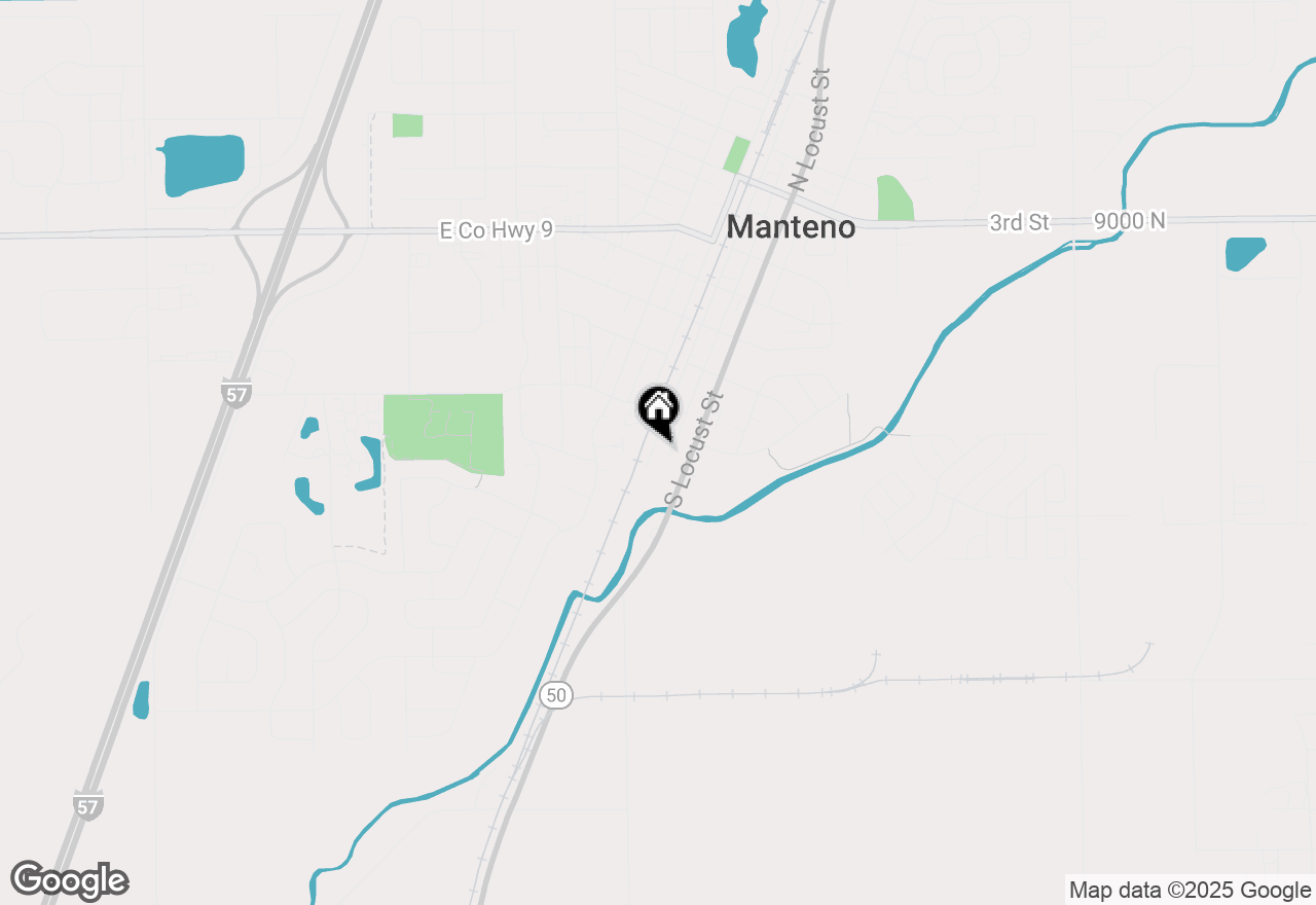 Map of 376 S Oak Street, Manteno, IL 60950