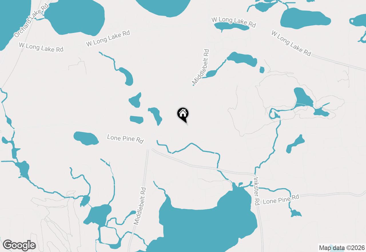 Map of 2460 Ogden Drive, West Bloomfield, MI 48323