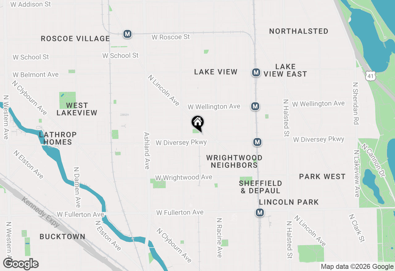 Map of 2804 N Lakewood Avenue #103, Chicago, IL 60657
