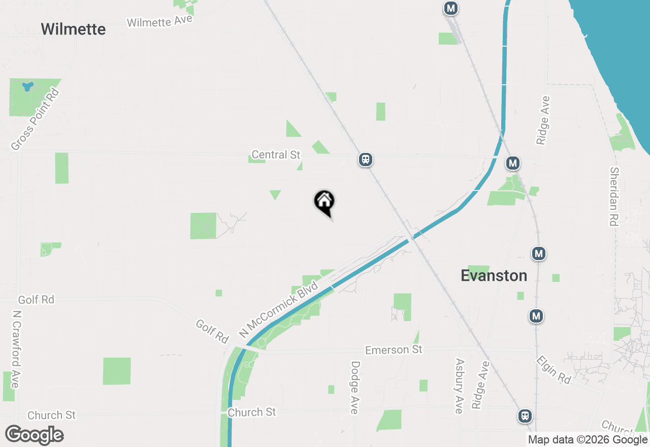 Map of 2323 Grey Avenue, Evanston, IL 60201