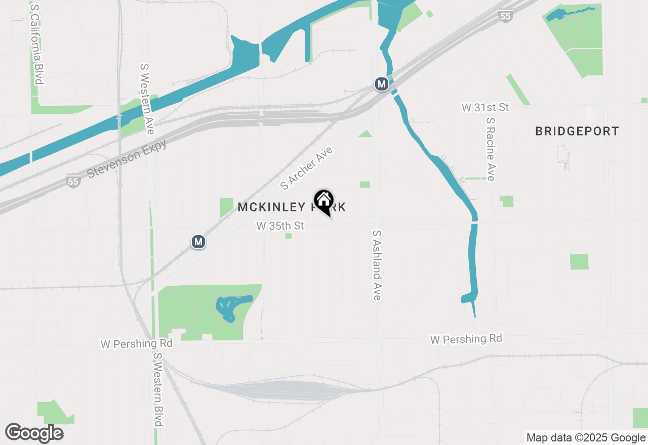 Map of 1756 W 35th Street #1F, Chicago, IL 60609