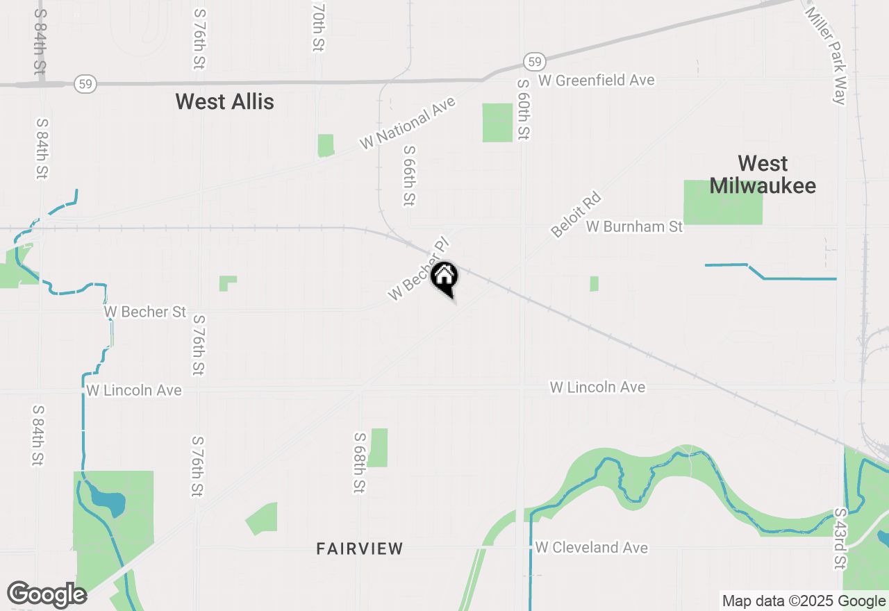 Map of 6401 W Oconto Pl, West Allis, WI 53219