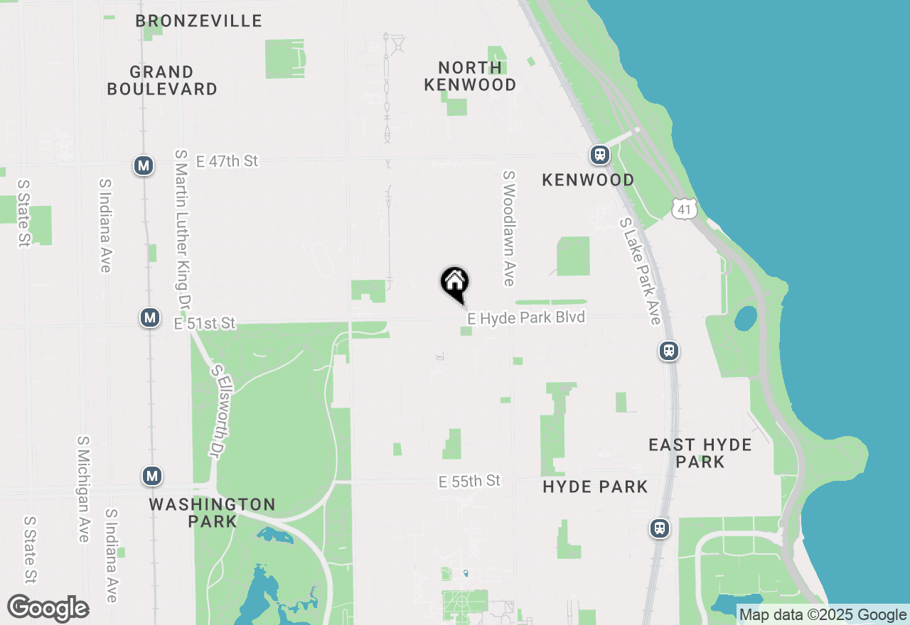 Map of 1036 E Hyde Park Boulevard, Chicago, IL 60615