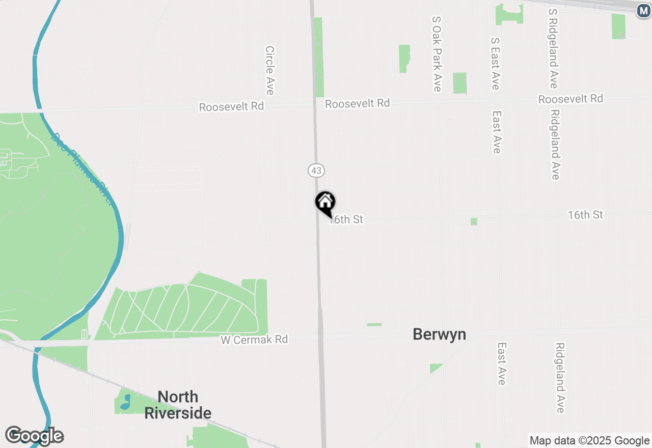 Map of 7140 16th Street, Berwyn, IL 60402