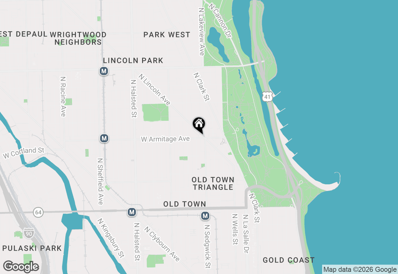 Map of 424 W Armitage Avenue #G, Chicago, IL 60614