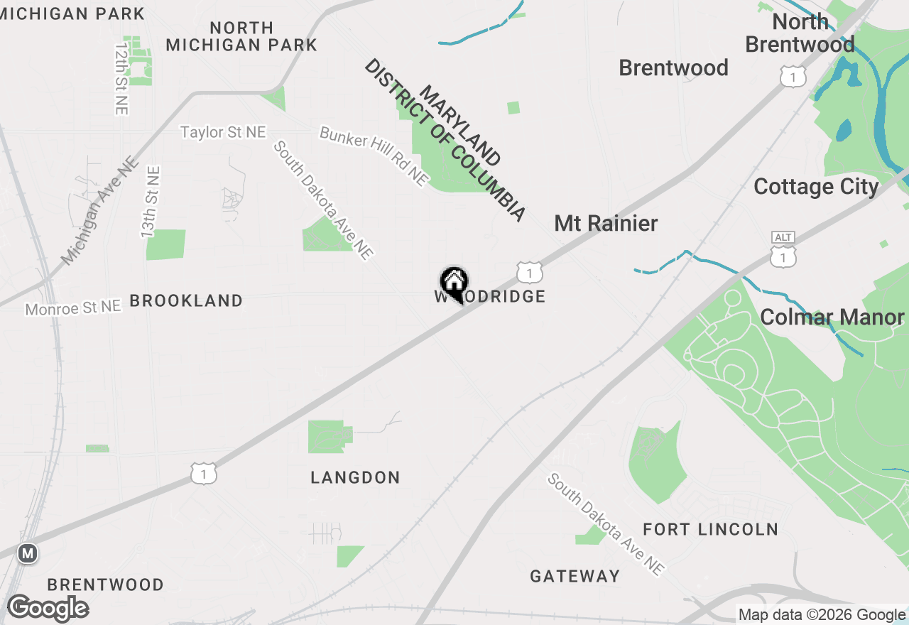 Map of 2600 Rhode Island Avenue Ne, Washington, DC 20018