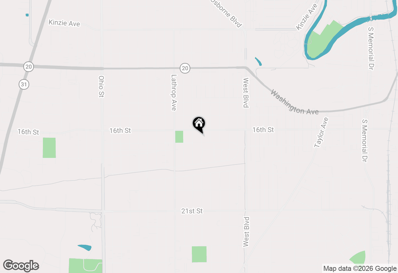 Map of 1622 Cleveland Ave, Racine, WI 53405