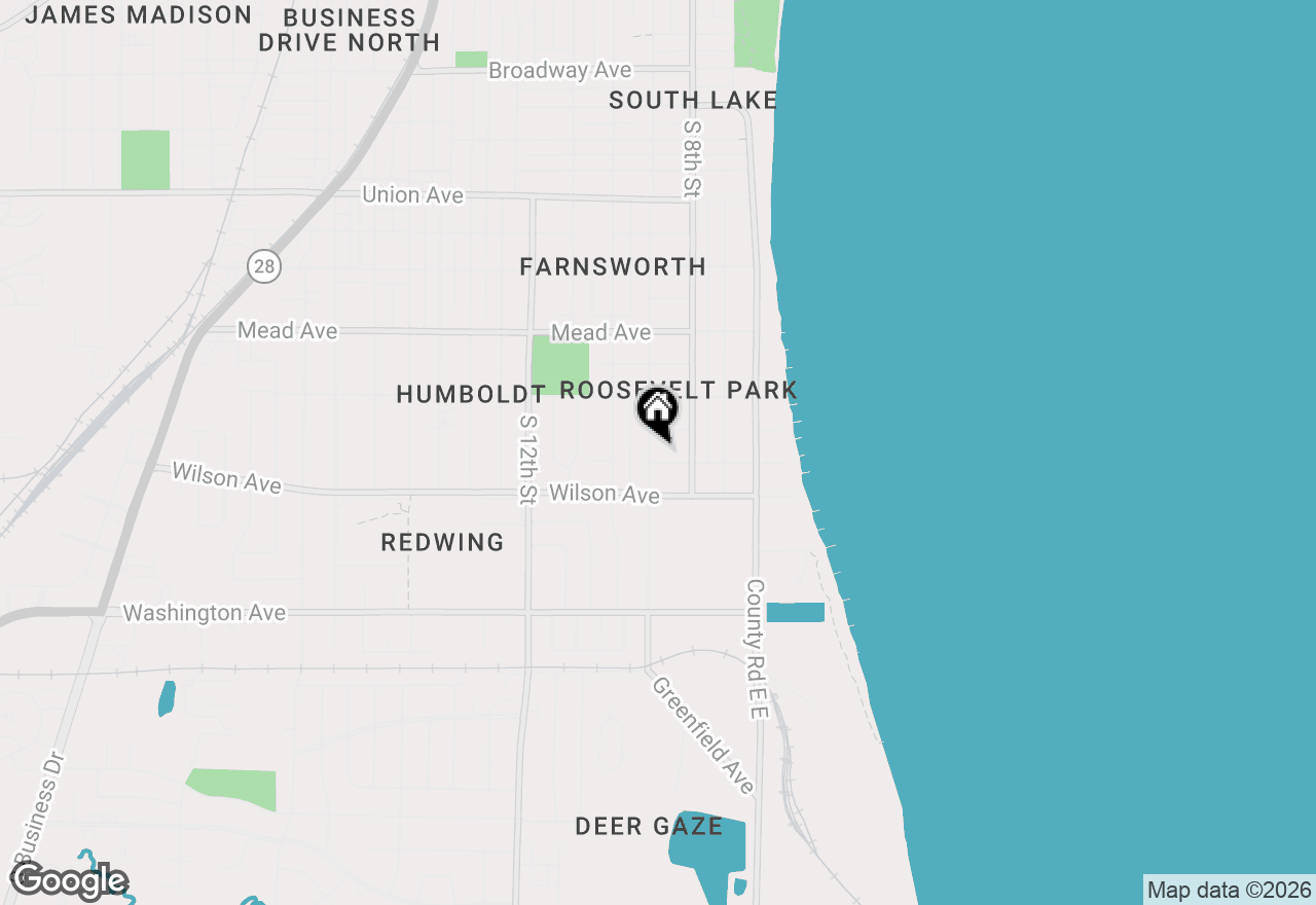 Map of 836 Whitcomb Ave, Sheboygan, WI 53081