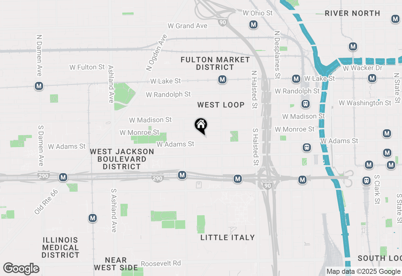 Map of 122 S Aberdeen Street #4S, Chicago, IL 60607