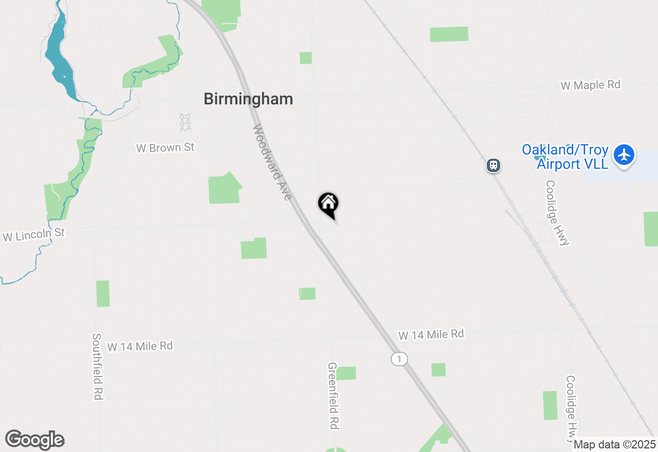 Map of 1170 E Lincoln Street, Birmingham, MI 48009