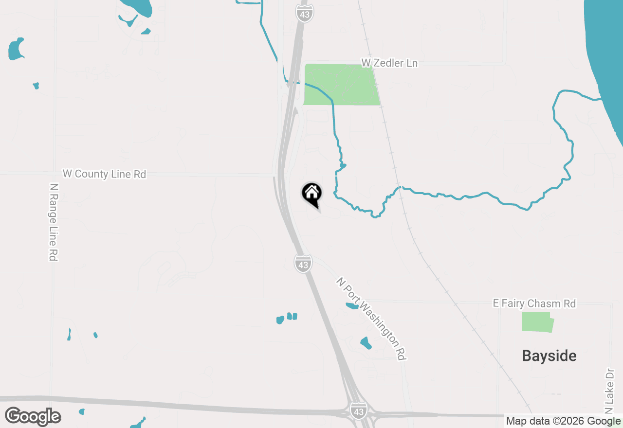 Map of 1044 W Jonathan Ln, Bayside, WI 53217