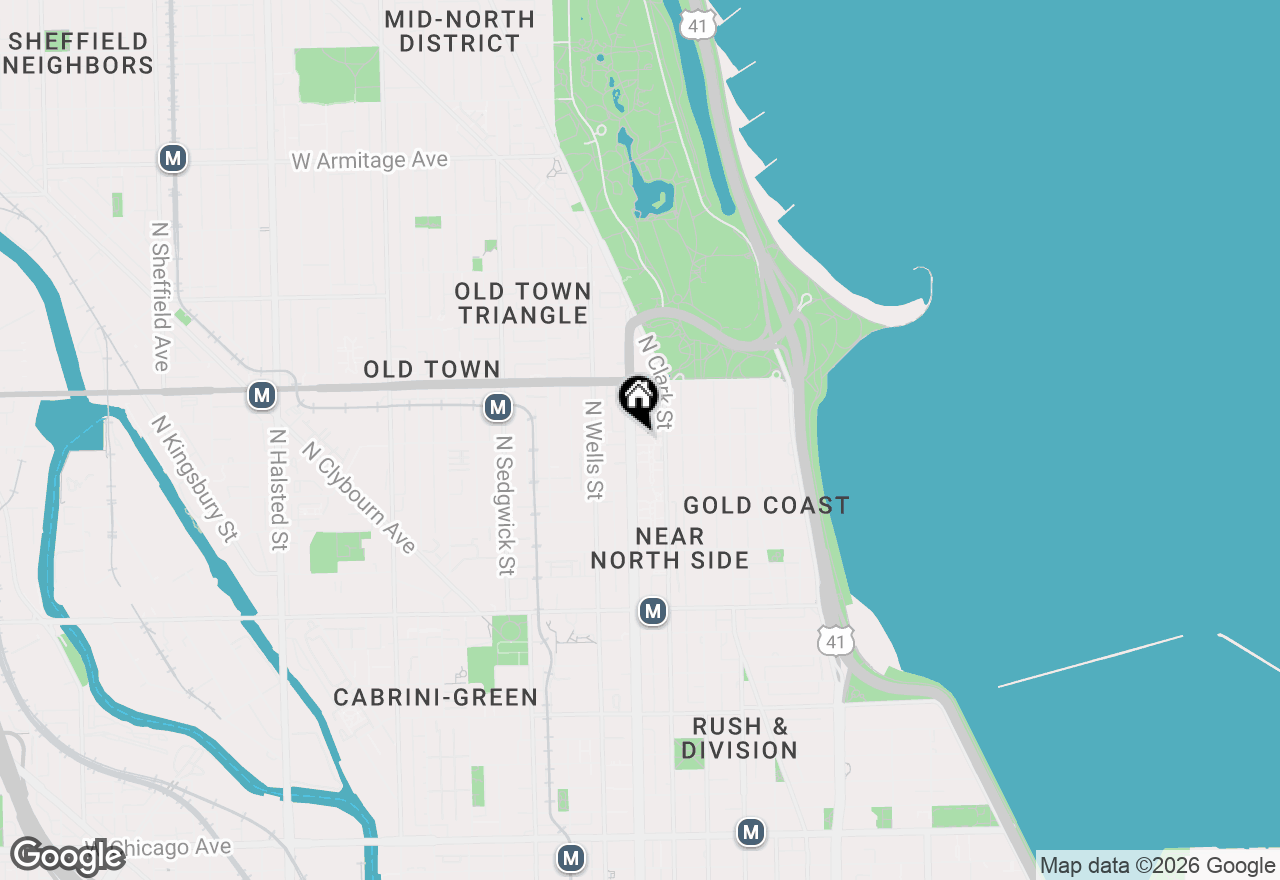 Map of 1460 S Sandburg Terrace #1507, Chicago, IL 60610