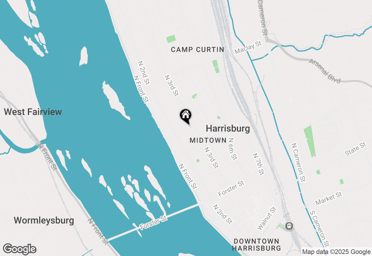 Map of 1623 Green Street, Harrisburg, PA 17102