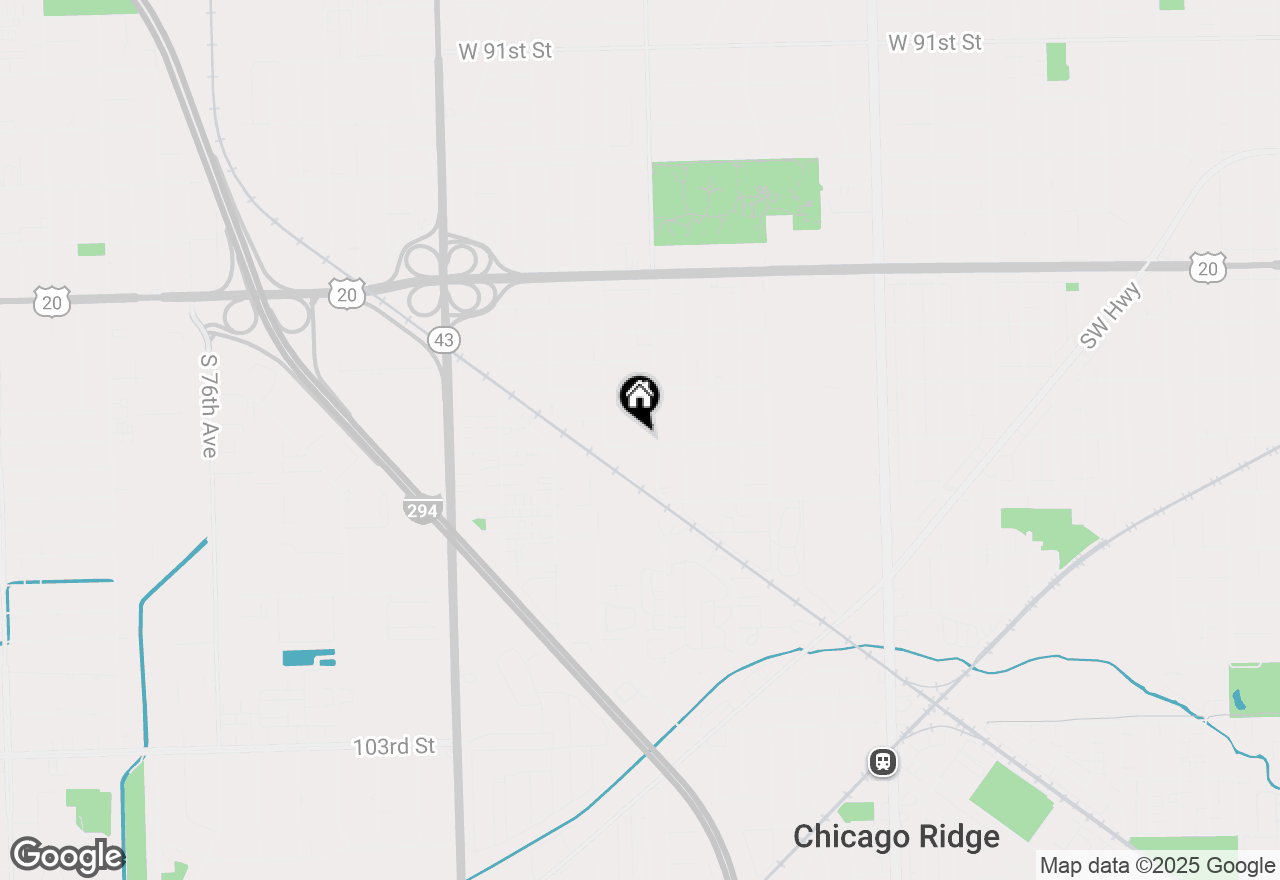 Map of 6812 98th Street, Chicago Ridge, IL 60415