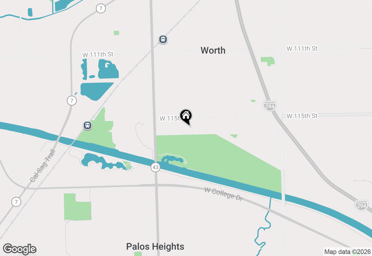 Map of 6935 W 115th Place, Worth, IL 60482