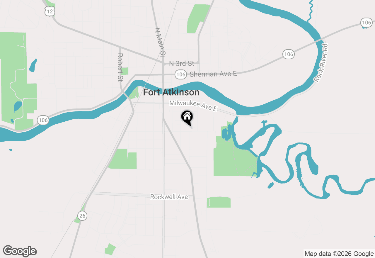 Map of 215 S 4th St E, Fort Atkinson, WI 53538