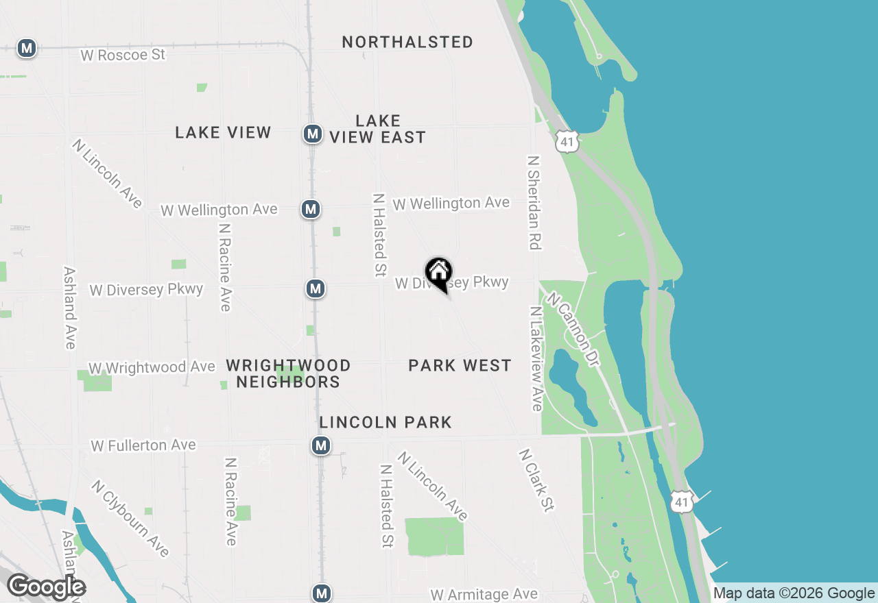 Map of 618 W Schubert Avenue #4W, Chicago, IL 60614