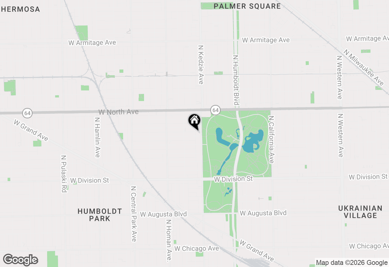 Map of 3222 W Beach Avenue #GB, Chicago, IL 60651