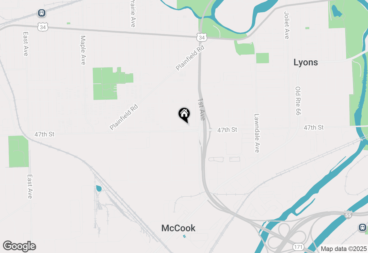 Map of 4641 Cracow Avenue, Lyons, IL 60534