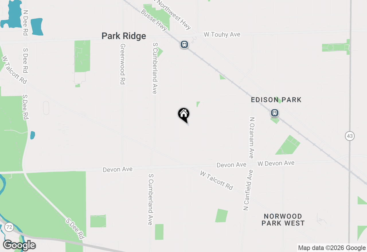 Map of 818 S Courtland Avenue, Park Ridge, IL 60068
