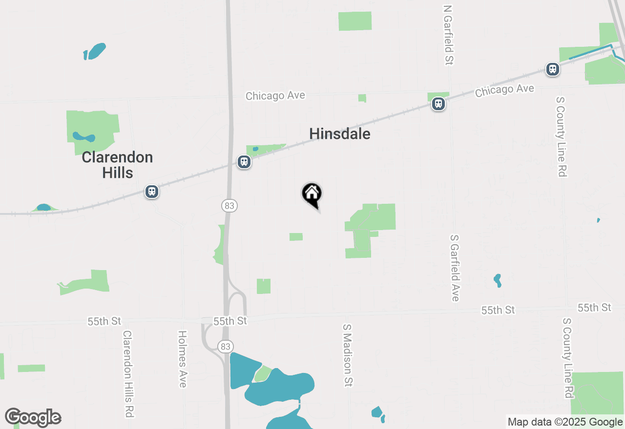 Map of 616 S Monroe Street, Hinsdale, IL 60521