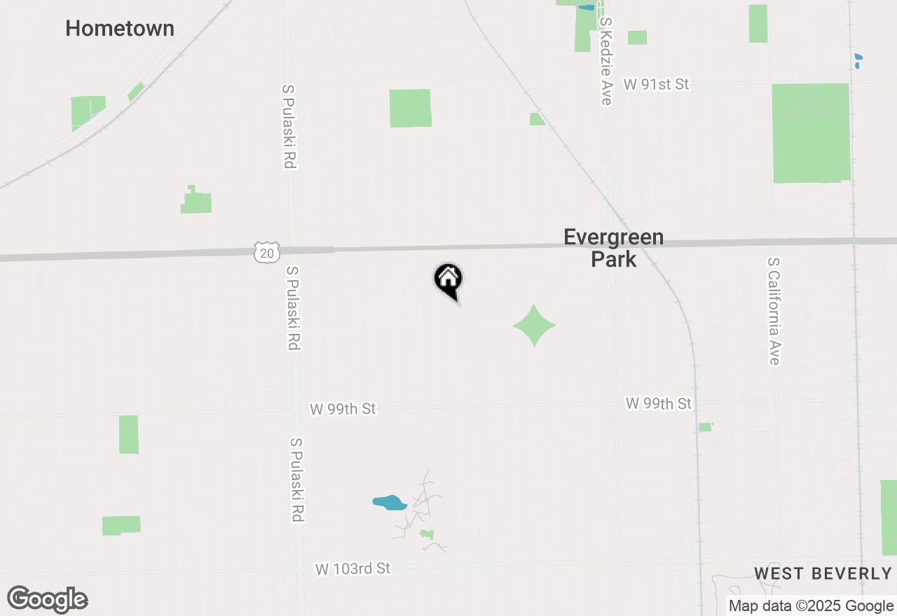 Map of 9628 S Central Park Avenue, Evergreen Park, IL 60805