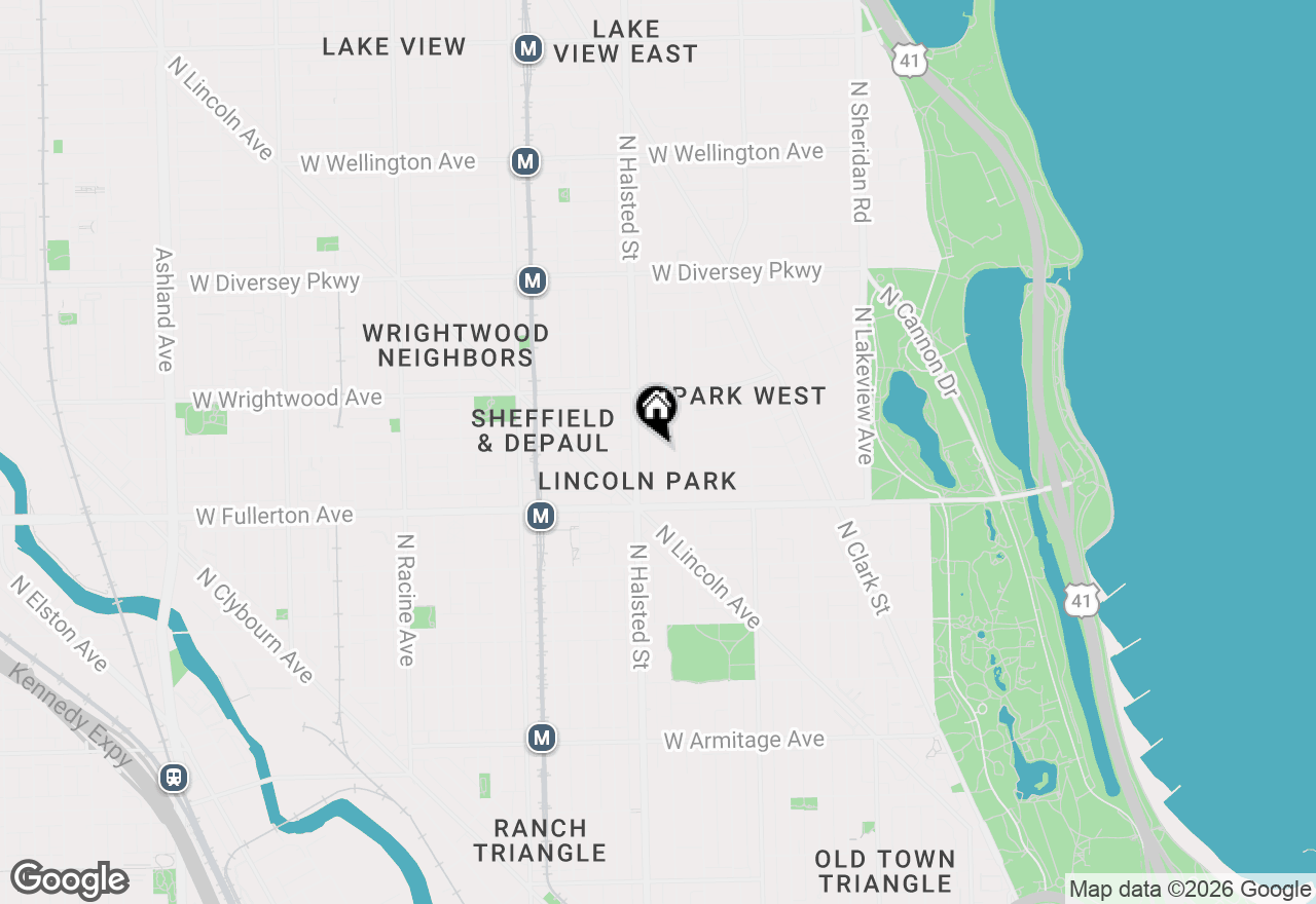 Map of 2458 N Burling Street #1, Chicago, IL 60614