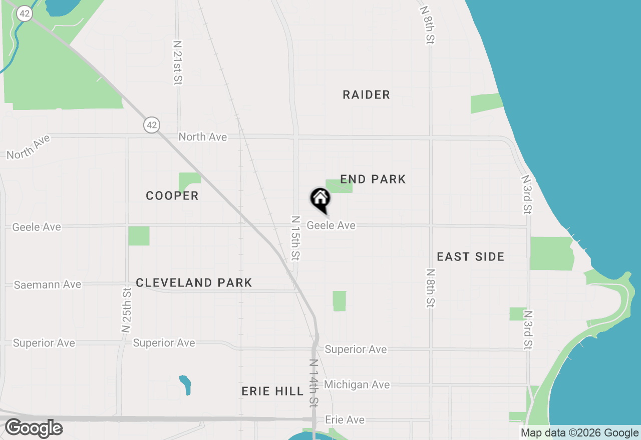 Map of 1326 Geele Ave, Sheboygan, WI 53083