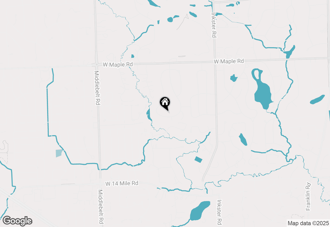 Map of 6907 W Knollwood Circle, West Bloomfield, MI 48322