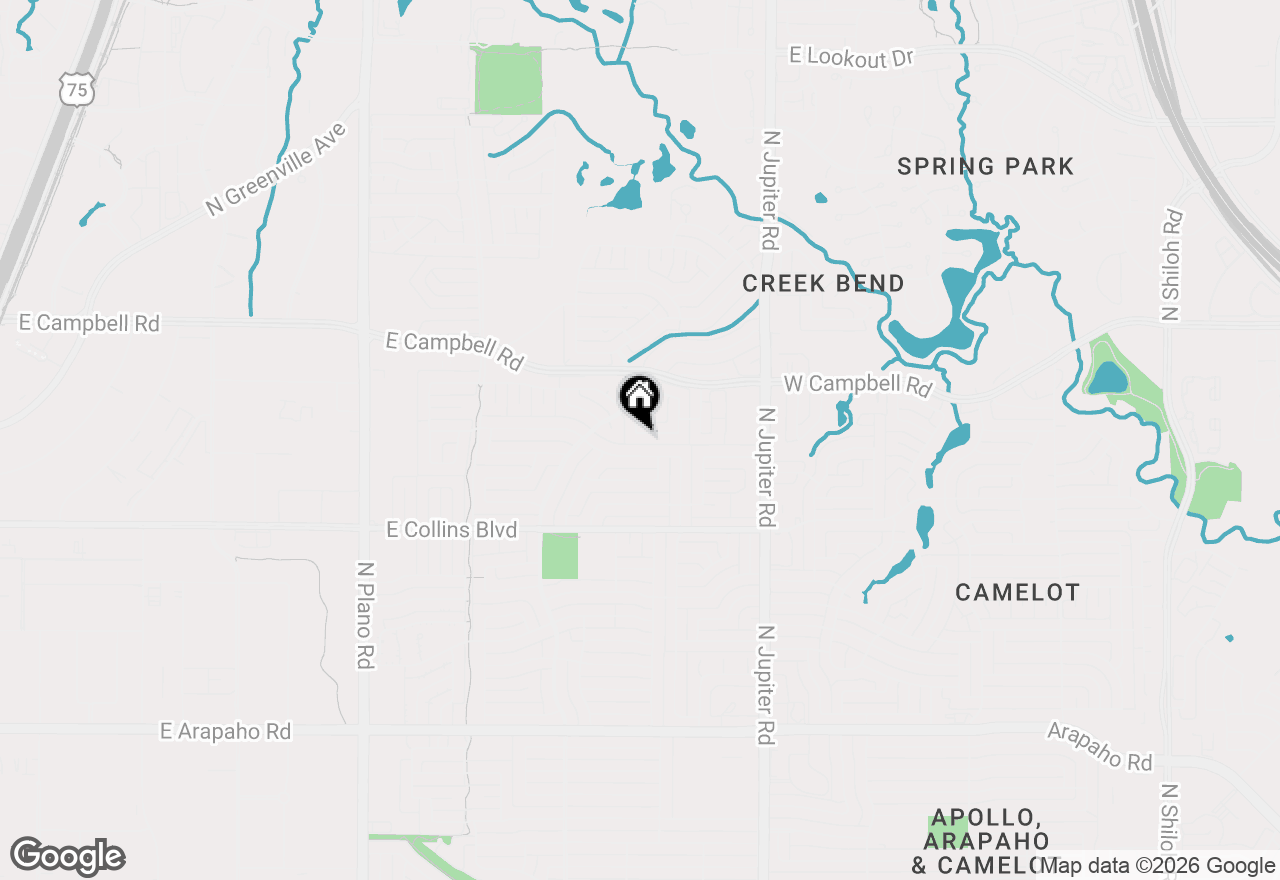 Map of 1902 Country Meadow Lane, Richardson, TX 75081