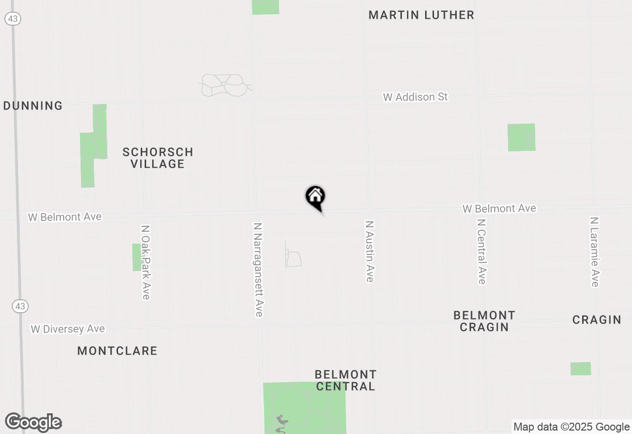 Map of 3151 N Melvina Avenue #2B, Chicago, IL 60634