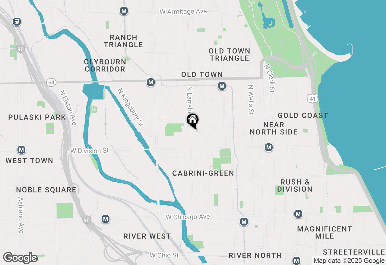 Map of 1317 N Larrabee Street #304, Chicago, IL 60610