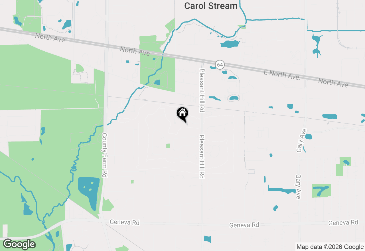 Map of 1N644 Woodhall Court, Winfield, IL 60190