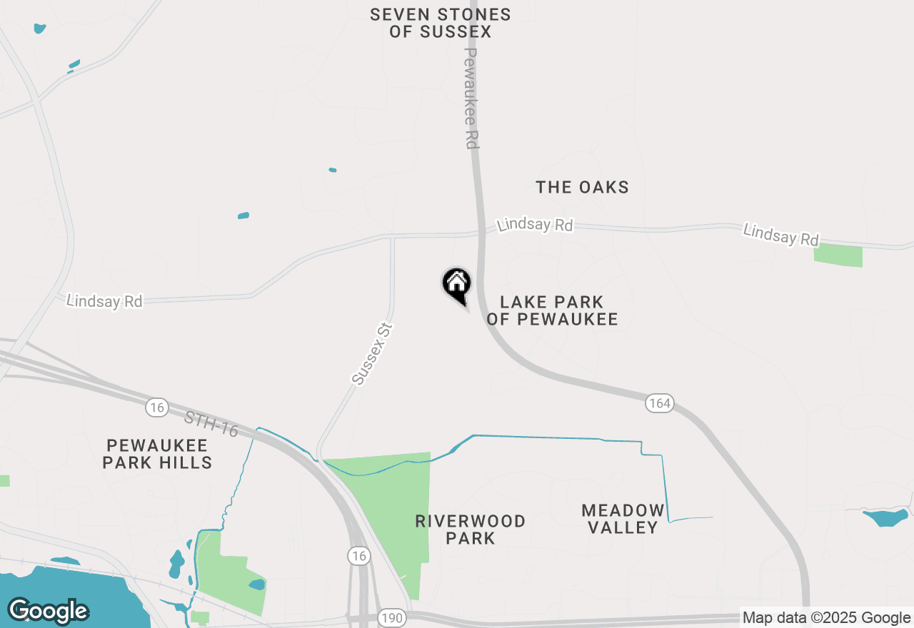 Map of N43W25019 Lindsay Rd, Pewaukee, WI 53072