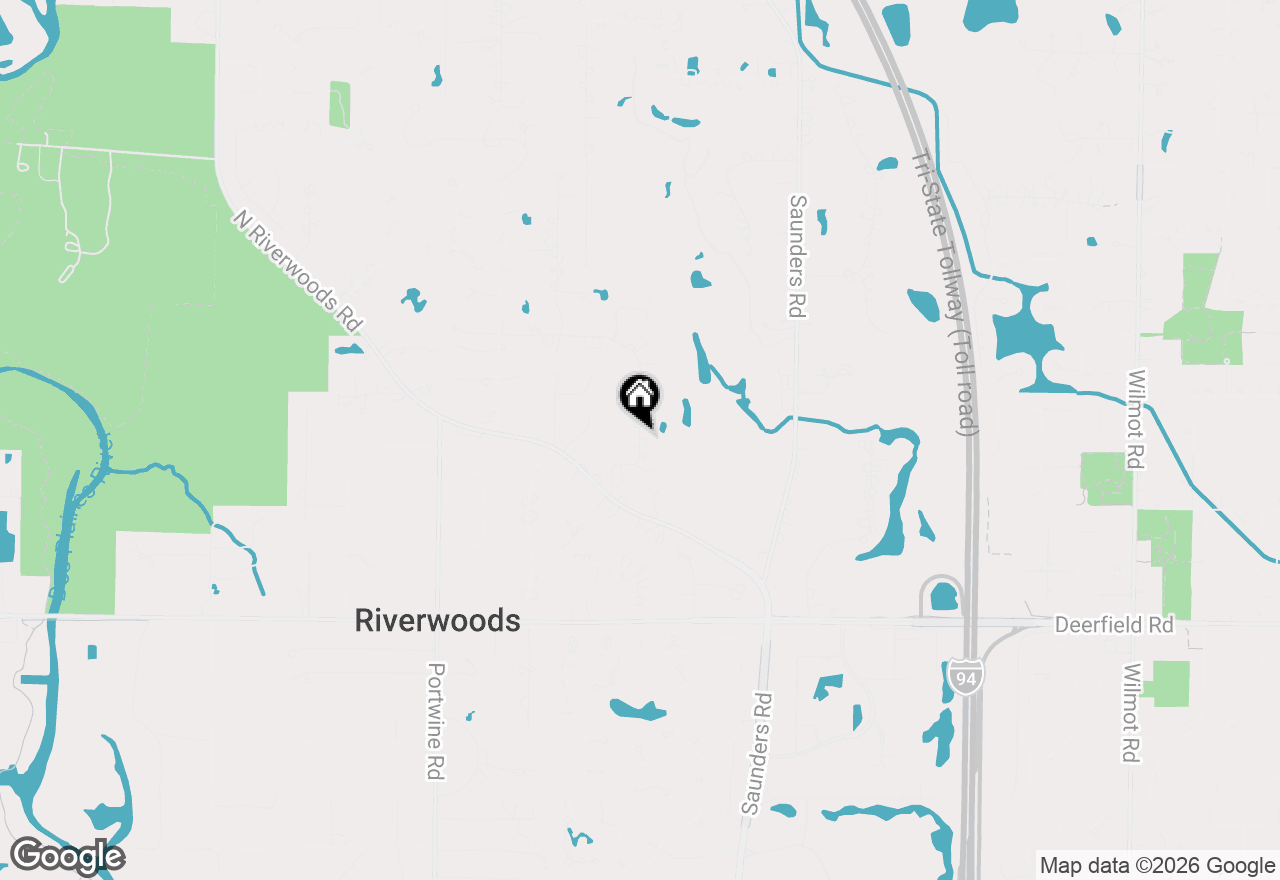 Map of 1240 Studio Lane, Riverwoods, IL 60015