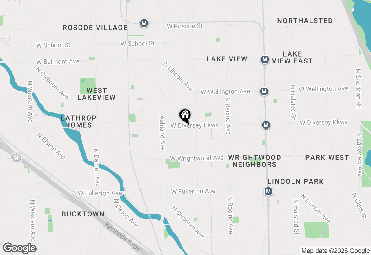 Map of 1437 W Diversey Parkway #1W, Chicago, IL 60614