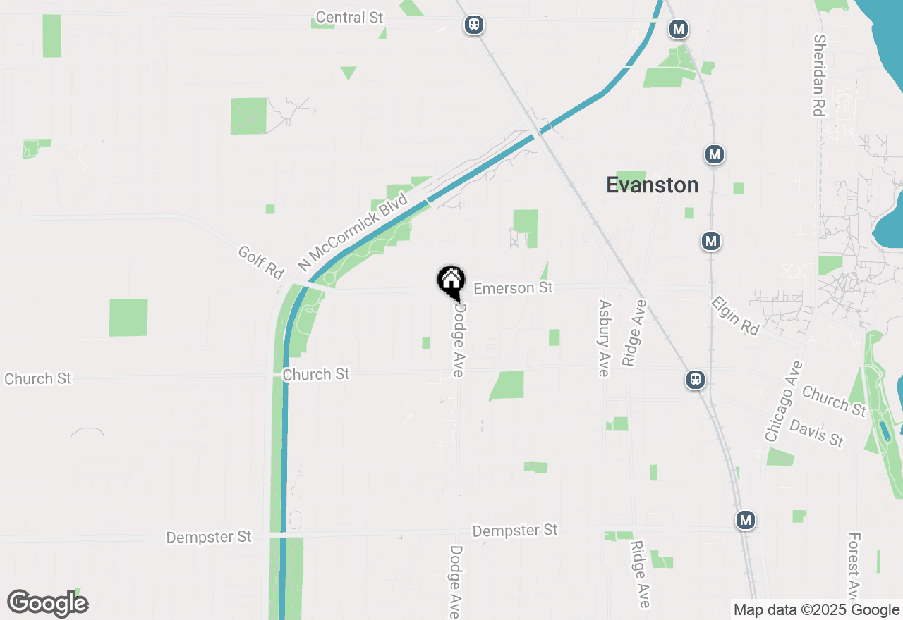 Map of 2101 Emerson Street, Evanston, IL 60201