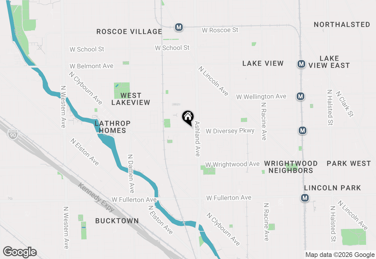 Map of 1638 W Diversey Parkway #1, Chicago, IL 60614