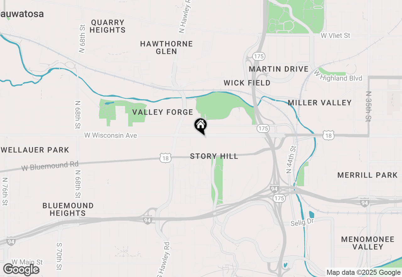 Map of 5321 W Wisconsin Ave #5323, Milwaukee, WI 53208