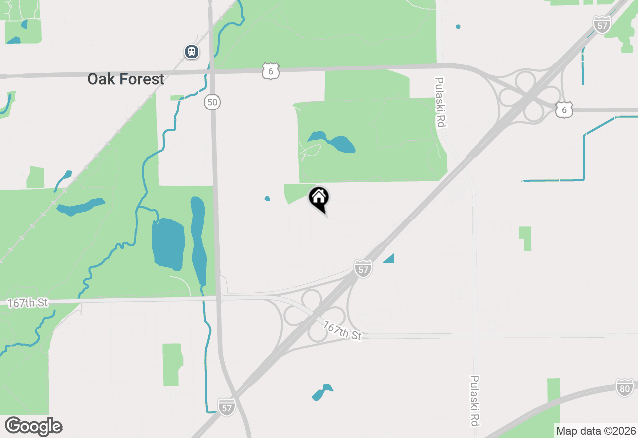 Map of 16440 Craig Drive, Oak Forest, IL 60452