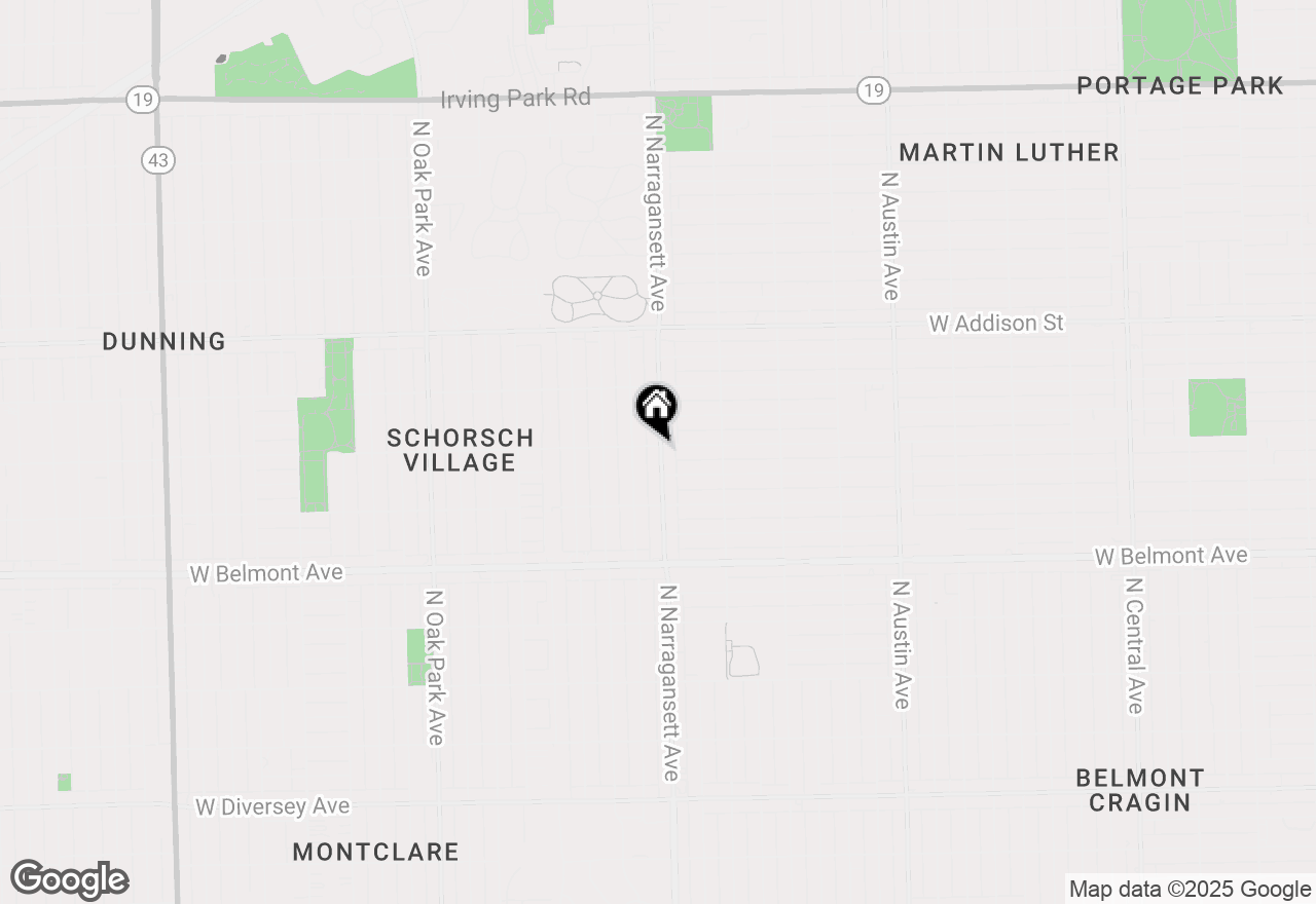 Map of 3362 N Narragansett Avenue, Chicago, IL 60634