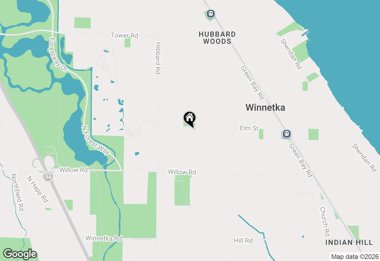 Map of 500 Sunset Road, Winnetka, IL 60093