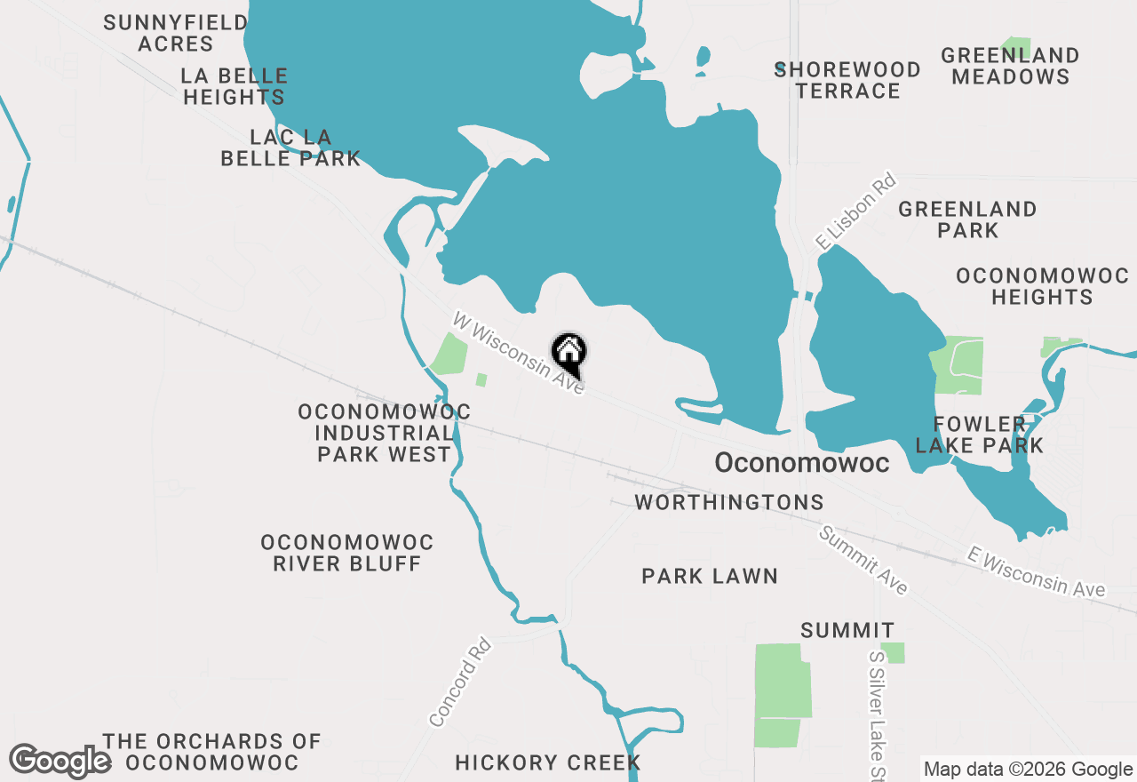 Map of 627 W Wisconsin Ave, Oconomowoc, WI 53066