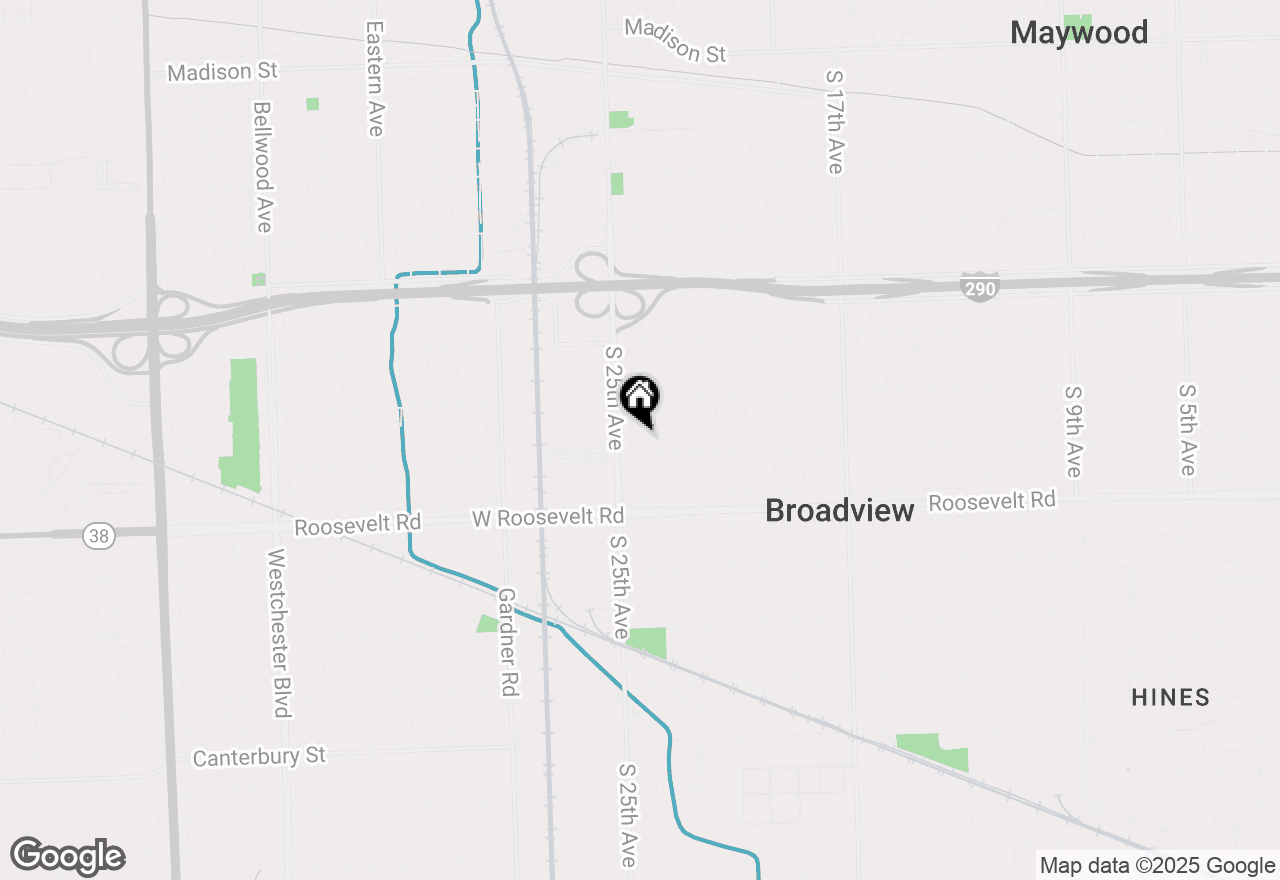 Map of 2024 S 24th Avenue, Broadview, IL 60155