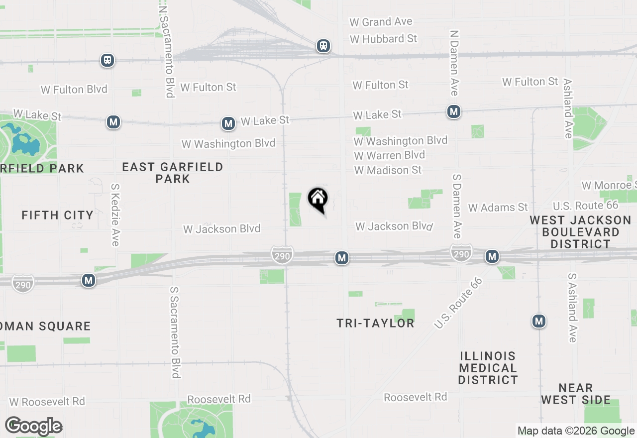 Map of 211 S Campbell Avenue #GARDEN, Chicago, IL 60612