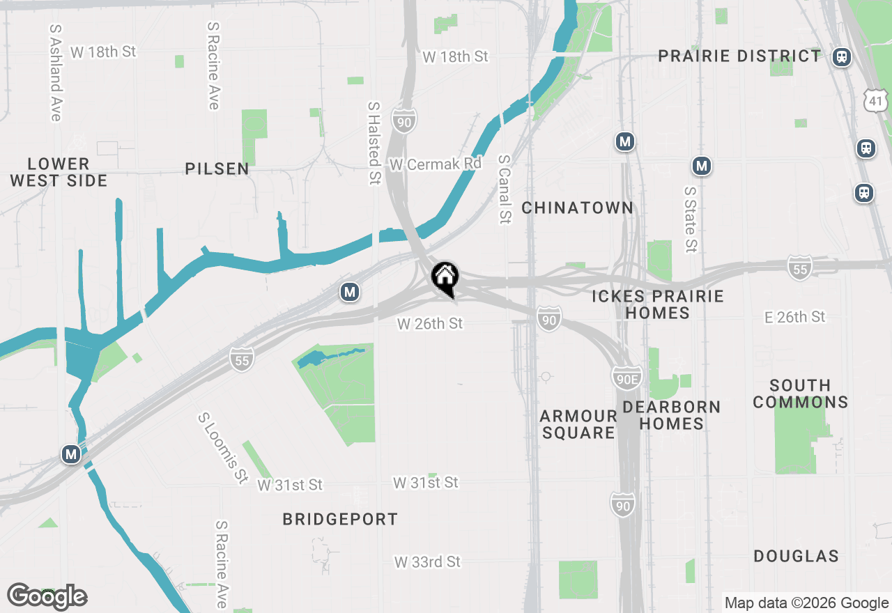 Map of 611 W 25th Place, Chicago, IL 60616