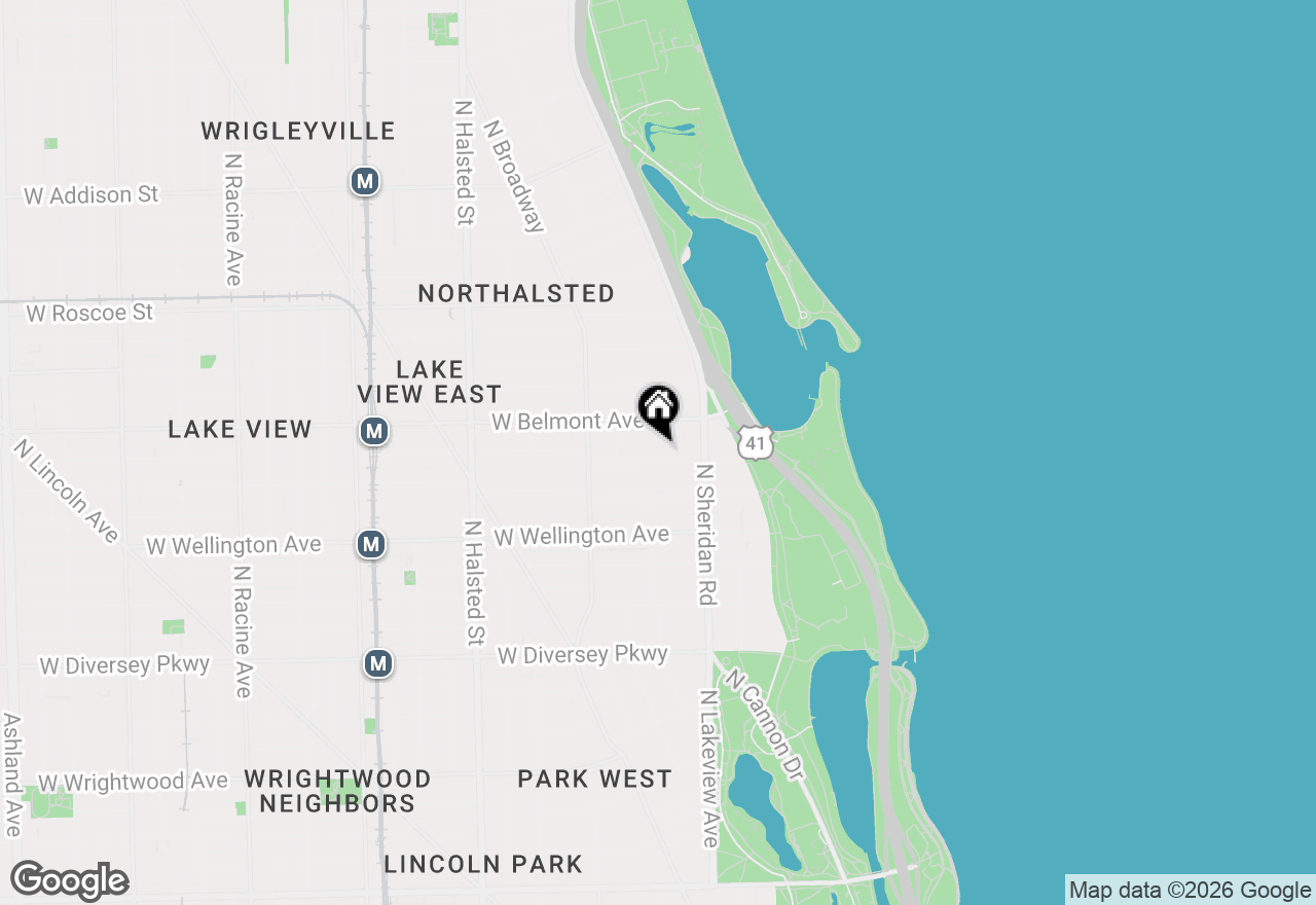 Map of 450 W Briar Place #8F, Chicago, IL 60657