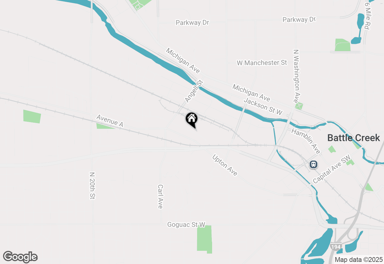 Map of 131 Grand Trunk Avenue, Battle Creek, MI 49037
